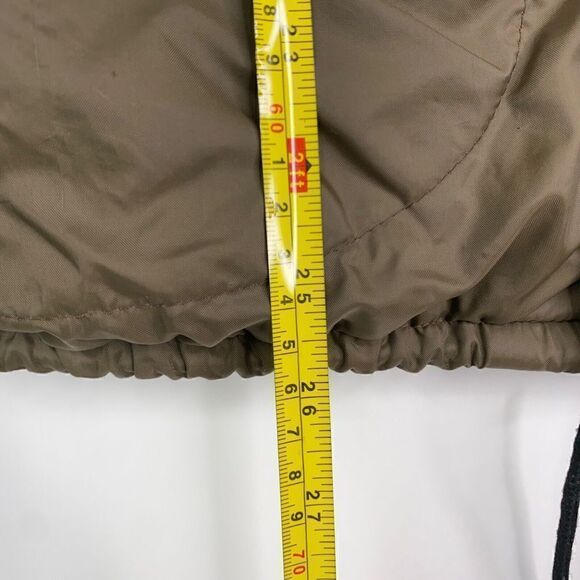 Vintage Wooden Nickel Johnsburg ILL Adult Size Small Brown Kimi Satin Jacket - Picture 9 of 9